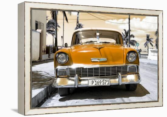 Cuba Fuerte Collection - Orange Chevy-Philippe Hugonnard-Framed Premier Image Canvas