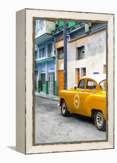 Cuba Fuerte Collection - Orange Taxi Car in Havana-Philippe Hugonnard-Framed Premier Image Canvas