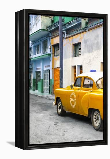 Cuba Fuerte Collection - Orange Taxi Car in Havana-Philippe Hugonnard-Framed Premier Image Canvas