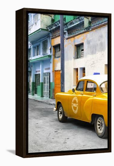 Cuba Fuerte Collection - Orange Taxi Car in Havana-Philippe Hugonnard-Framed Premier Image Canvas