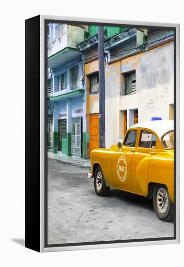 Cuba Fuerte Collection - Orange Taxi Car in Havana-Philippe Hugonnard-Framed Premier Image Canvas