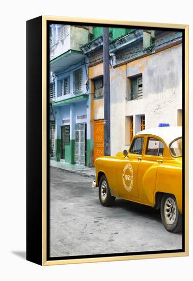 Cuba Fuerte Collection - Orange Taxi Car in Havana-Philippe Hugonnard-Framed Premier Image Canvas