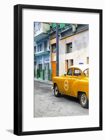 Cuba Fuerte Collection - Orange Taxi Car in Havana-Philippe Hugonnard-Framed Photographic Print