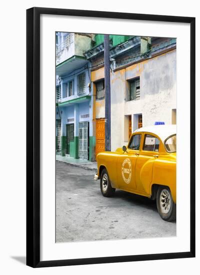 Cuba Fuerte Collection - Orange Taxi Car in Havana-Philippe Hugonnard-Framed Photographic Print