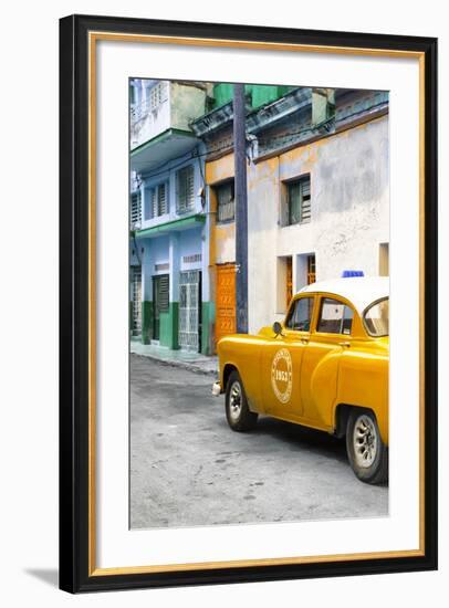 Cuba Fuerte Collection - Orange Taxi Car in Havana-Philippe Hugonnard-Framed Photographic Print