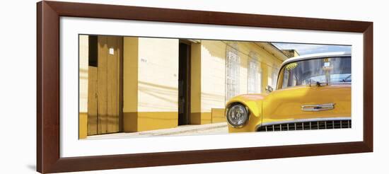 Cuba Fuerte Collection Panoramic - 1955 Chevy Yellow Car-Philippe Hugonnard-Framed Photographic Print