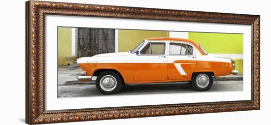 Cuba Fuerte Collection Panoramic - American Classic Car White and Orange-Philippe Hugonnard-Framed Photographic Print