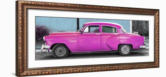 Cuba Fuerte Collection Panoramic - Beautiful Retro Pink Car-Philippe Hugonnard-Framed Photographic Print