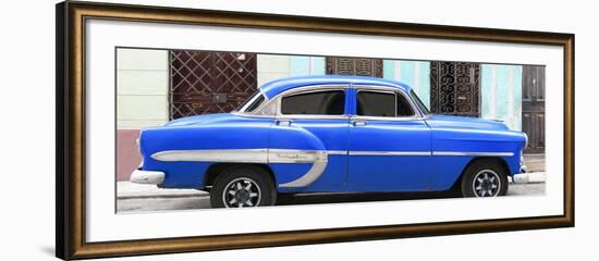 Cuba Fuerte Collection Panoramic - Blue Bel Air Classic Car-Philippe Hugonnard-Framed Photographic Print