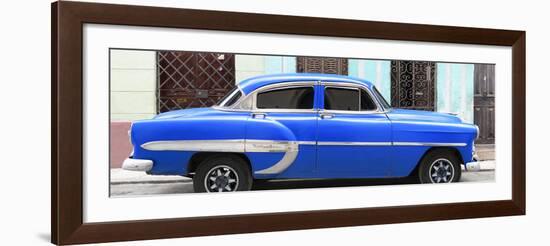 Cuba Fuerte Collection Panoramic - Blue Bel Air Classic Car-Philippe Hugonnard-Framed Photographic Print