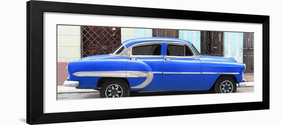 Cuba Fuerte Collection Panoramic - Blue Bel Air Classic Car-Philippe Hugonnard-Framed Photographic Print