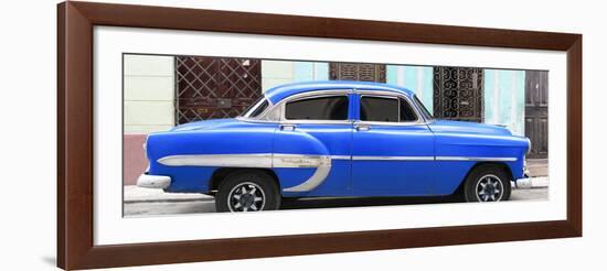 Cuba Fuerte Collection Panoramic - Blue Bel Air Classic Car-Philippe Hugonnard-Framed Photographic Print