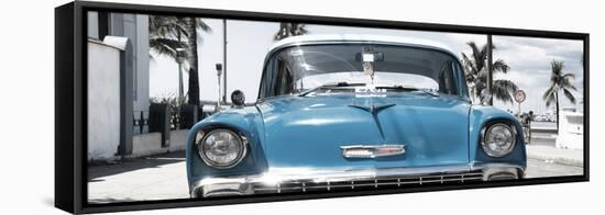 Cuba Fuerte Collection Panoramic - Blue Chevy-Philippe Hugonnard-Framed Stretched Canvas
