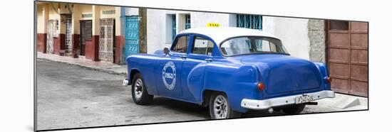 Cuba Fuerte Collection Panoramic - Blue Taxi Pontiac 1953-Philippe Hugonnard-Mounted Photographic Print