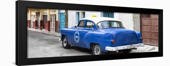 Cuba Fuerte Collection Panoramic - Blue Taxi Pontiac 1953-Philippe Hugonnard-Framed Photographic Print