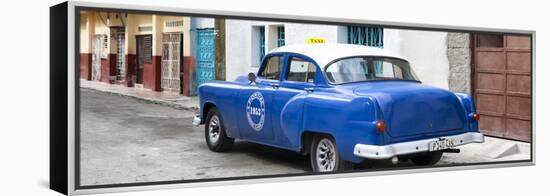 Cuba Fuerte Collection Panoramic - Blue Taxi Pontiac 1953-Philippe Hugonnard-Framed Stretched Canvas