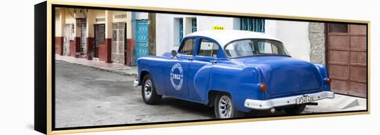 Cuba Fuerte Collection Panoramic - Blue Taxi Pontiac 1953-Philippe Hugonnard-Framed Stretched Canvas