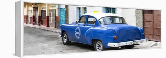 Cuba Fuerte Collection Panoramic - Blue Taxi Pontiac 1953-Philippe Hugonnard-Framed Stretched Canvas