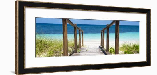 Cuba Fuerte Collection Panoramic - Boardwalk on the Beach II-Philippe Hugonnard-Framed Photographic Print