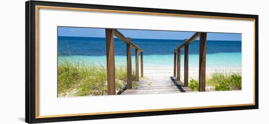 Cuba Fuerte Collection Panoramic - Boardwalk on the Beach II-Philippe Hugonnard-Framed Photographic Print