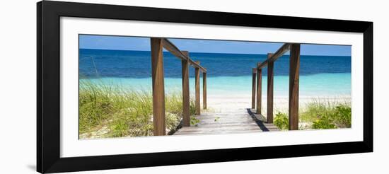 Cuba Fuerte Collection Panoramic - Boardwalk on the Beach II-Philippe Hugonnard-Framed Photographic Print