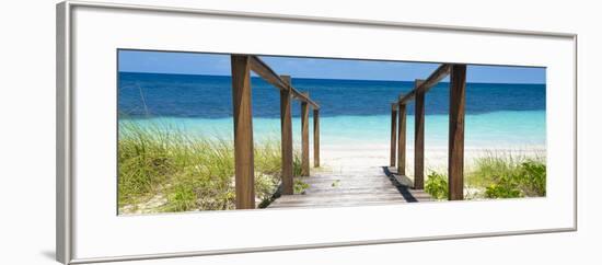 Cuba Fuerte Collection Panoramic - Boardwalk on the Beach II-Philippe Hugonnard-Framed Photographic Print