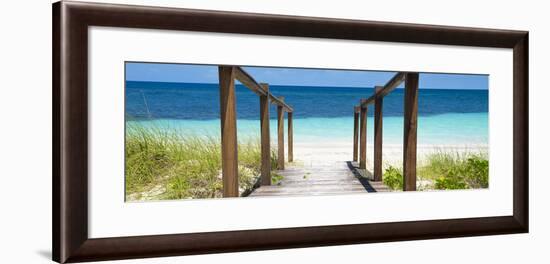 Cuba Fuerte Collection Panoramic - Boardwalk on the Beach II-Philippe Hugonnard-Framed Photographic Print