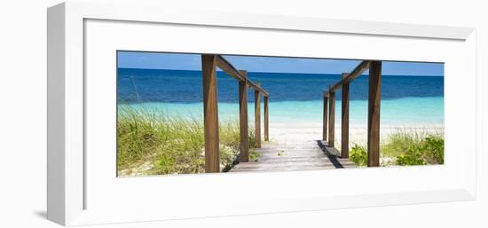 Cuba Fuerte Collection Panoramic - Boardwalk on the Beach II-Philippe Hugonnard-Framed Photographic Print