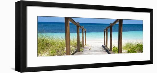 Cuba Fuerte Collection Panoramic - Boardwalk on the Beach II-Philippe Hugonnard-Framed Photographic Print