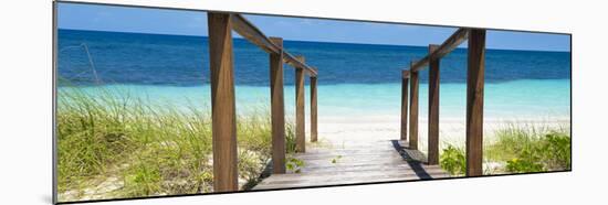 Cuba Fuerte Collection Panoramic - Boardwalk on the Beach II-Philippe Hugonnard-Mounted Photographic Print