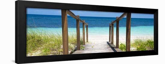 Cuba Fuerte Collection Panoramic - Boardwalk on the Beach II-Philippe Hugonnard-Framed Photographic Print