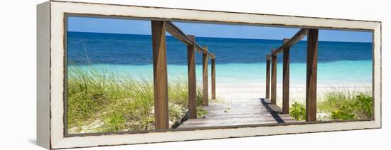 Cuba Fuerte Collection Panoramic - Boardwalk on the Beach II-Philippe Hugonnard-Framed Stretched Canvas