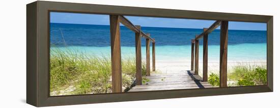 Cuba Fuerte Collection Panoramic - Boardwalk on the Beach II-Philippe Hugonnard-Framed Stretched Canvas