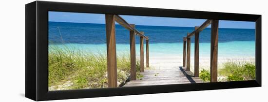 Cuba Fuerte Collection Panoramic - Boardwalk on the Beach II-Philippe Hugonnard-Framed Stretched Canvas