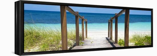 Cuba Fuerte Collection Panoramic - Boardwalk on the Beach II-Philippe Hugonnard-Framed Stretched Canvas