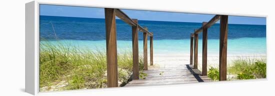 Cuba Fuerte Collection Panoramic - Boardwalk on the Beach II-Philippe Hugonnard-Framed Stretched Canvas