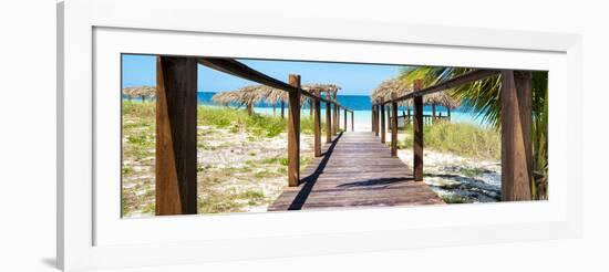 Cuba Fuerte Collection Panoramic - Boardwalk on the Beach-Philippe Hugonnard-Framed Photographic Print