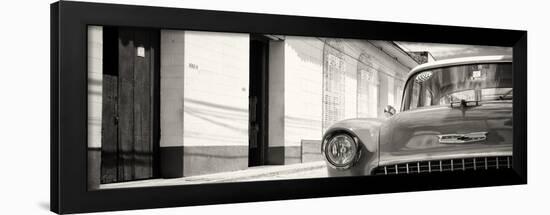 Cuba Fuerte Collection Panoramic BW - 1955 Chevy-Philippe Hugonnard-Framed Photographic Print