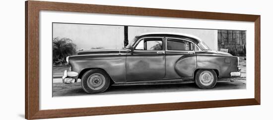 Cuba Fuerte Collection Panoramic BW - Beautiful Vintage Car-Philippe Hugonnard-Framed Premium Photographic Print