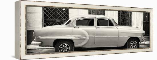 Cuba Fuerte Collection Panoramic BW - Bel Air Classic Car II-Philippe Hugonnard-Framed Stretched Canvas