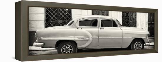 Cuba Fuerte Collection Panoramic BW - Bel Air Classic Car II-Philippe Hugonnard-Framed Stretched Canvas