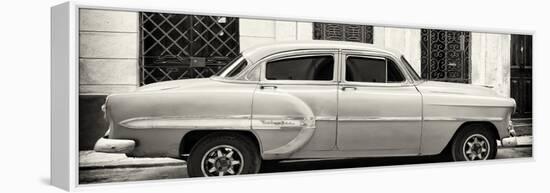 Cuba Fuerte Collection Panoramic BW - Bel Air Classic Car II-Philippe Hugonnard-Framed Stretched Canvas