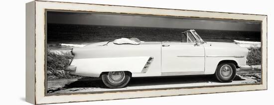 Cuba Fuerte Collection Panoramic BW - Cabriolet Classic Car-Philippe Hugonnard-Framed Stretched Canvas