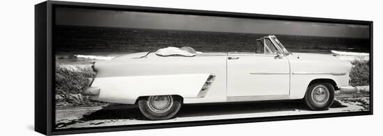 Cuba Fuerte Collection Panoramic BW - Cabriolet Classic Car-Philippe Hugonnard-Framed Stretched Canvas