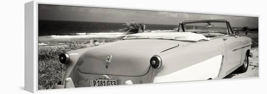 Cuba Fuerte Collection Panoramic BW - Cabriolet Classic Car-Philippe Hugonnard-Framed Stretched Canvas