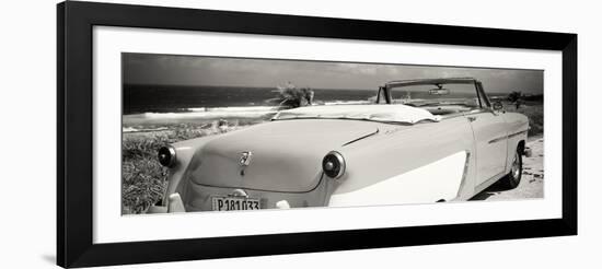 Cuba Fuerte Collection Panoramic BW - Cabriolet Classic Car-Philippe Hugonnard-Framed Photographic Print