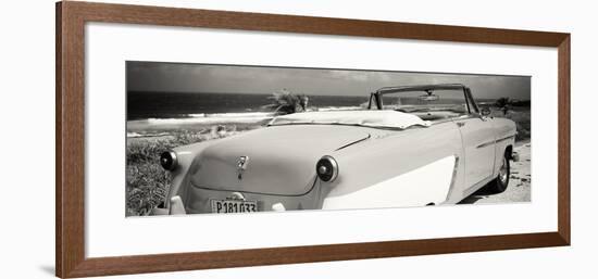 Cuba Fuerte Collection Panoramic BW - Cabriolet Classic Car-Philippe Hugonnard-Framed Photographic Print