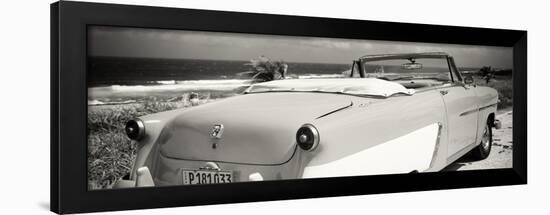 Cuba Fuerte Collection Panoramic BW - Cabriolet Classic Car-Philippe Hugonnard-Framed Photographic Print