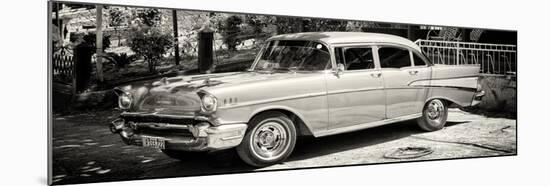 Cuba Fuerte Collection Panoramic BW - Classic Car in Vinales-Philippe Hugonnard-Mounted Photographic Print