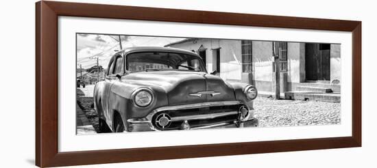 Cuba Fuerte Collection Panoramic BW - Cuban Chevy II-Philippe Hugonnard-Framed Photographic Print